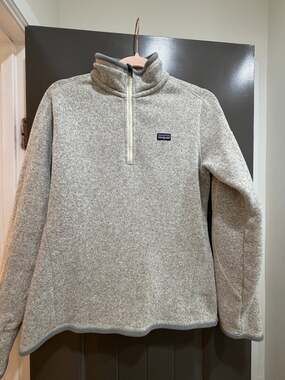 Patagonia Better Sweater 1/4 Zip Fleece Pullover Gray Heather Women’s M Hiking